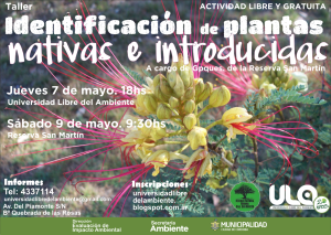 TALLER: Identificación de plantas nativas e introducidas @ Universidad Libre del Ambiente | Córdoba | Córdoba | Argentina