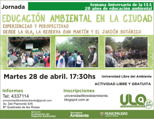 EDUCACIÓN AMBIENTAL EN LA CIUDAD @ Universidad Libre del Ambiente | Córdoba | Córdoba | Argentina